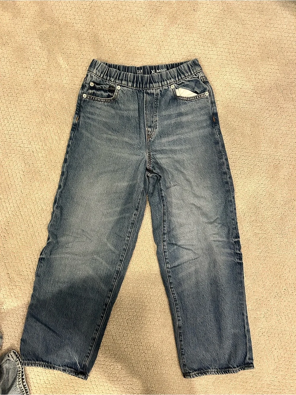 Gap Kids Elastic Waist Blue Denim Jeans - Pack XL
